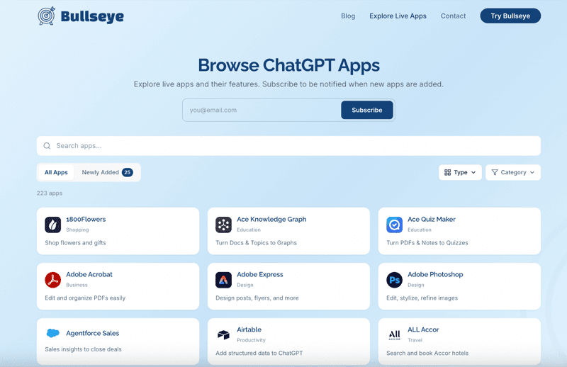 Live apps on Bullseye